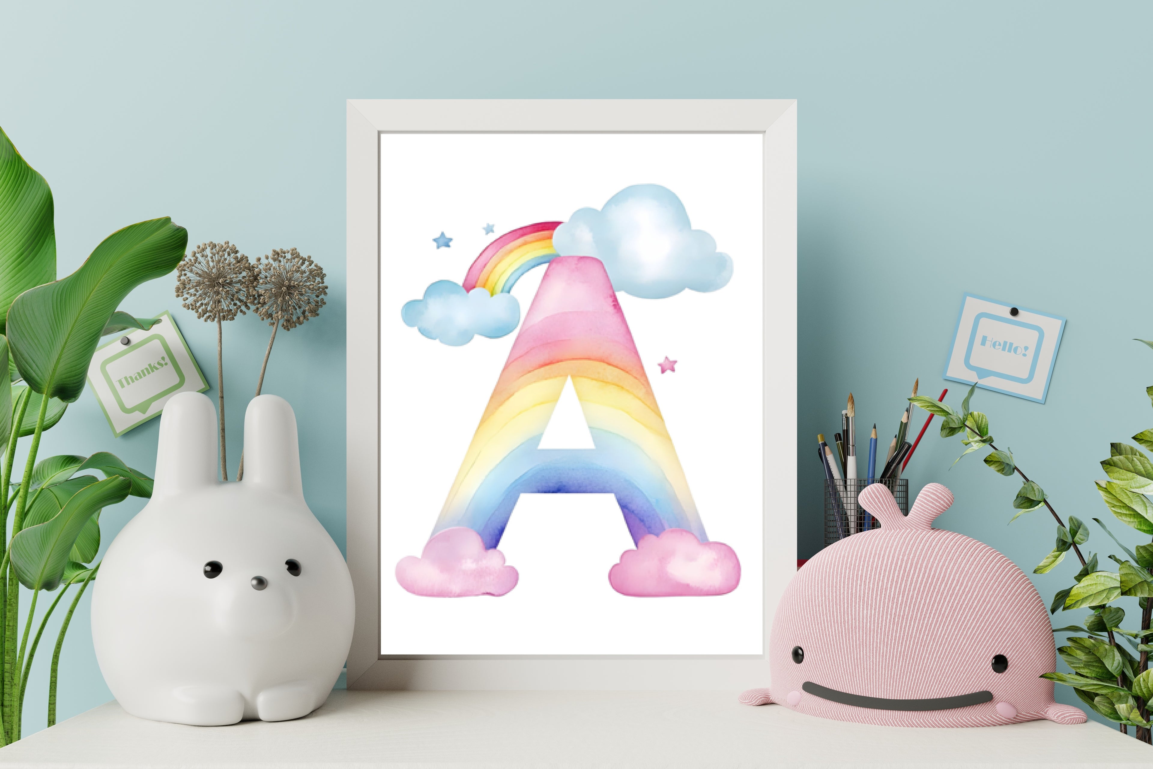 Rainbow Alphabet - A