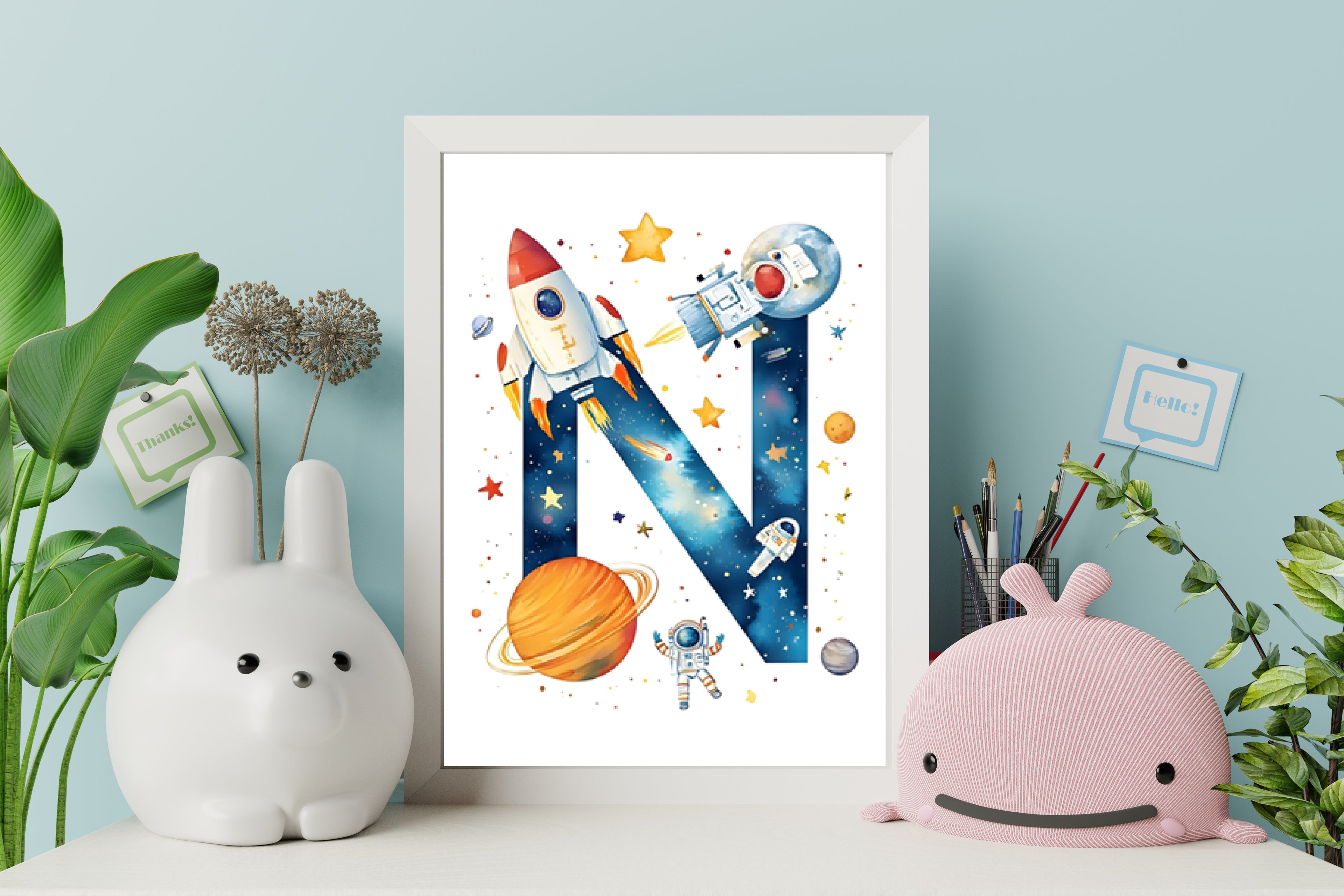 Space Alphabet - N