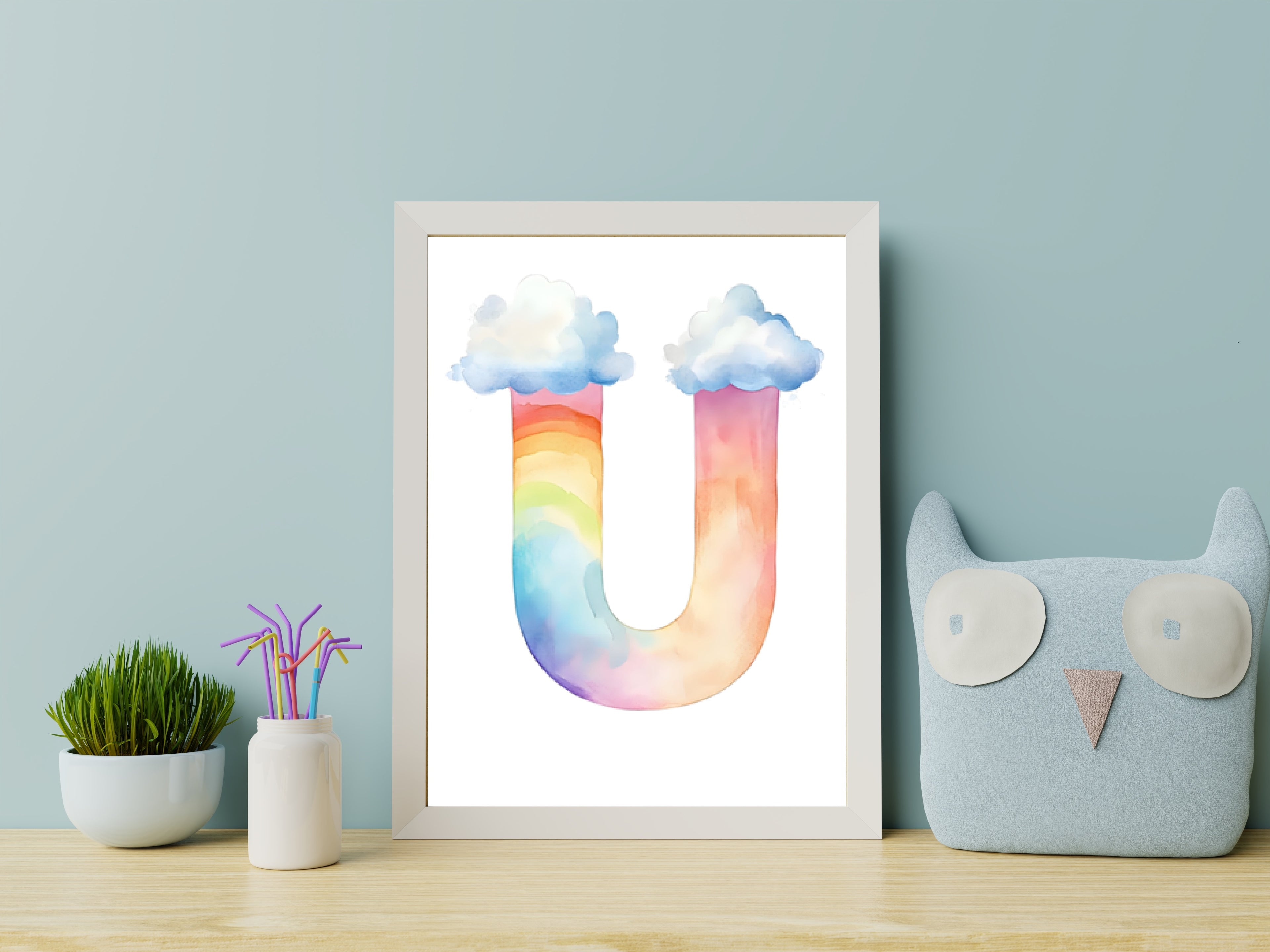 Rainbow Alphabet - U